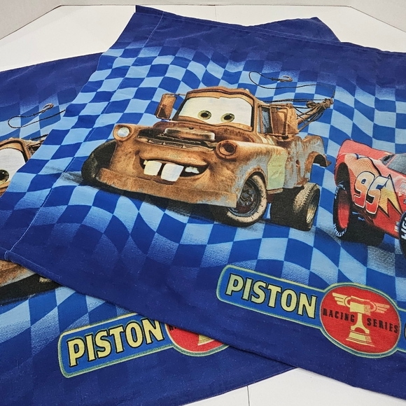 Disney Cars Throw Pillow New & 2 Double Sided Pillow Cases Used - Picture 4 of 16